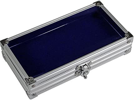 Safe 5872 Alu Sammel Vitrine für Pins mit transparentem Deckel | 195 x 110 x 40 mm