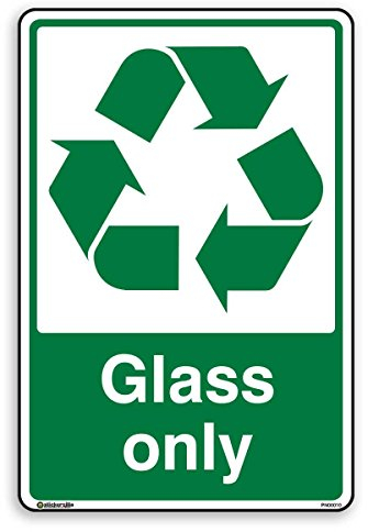Glass Only - Recycling Sign - Self Adhesive Sticker (A4-200mm x 297mm)