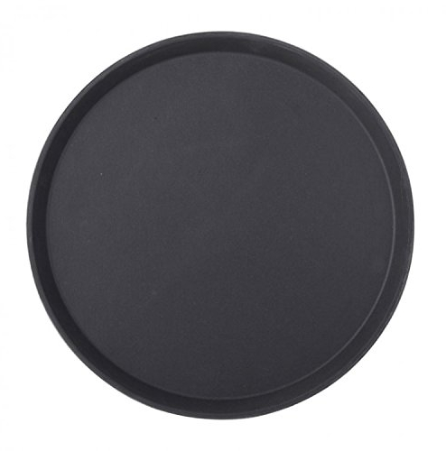 Black Non-Slip Tray Round 16inch / 40.5cm - Single - Drinks Tray, Drinks Service