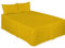 ARLINENS Luxury Plain Dyed Poly Cotton Platform Base Valance Sheet in Following Colours and Sizes (KING, MUSTARD)