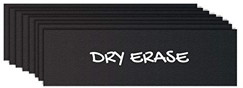 Black Dry Erase Chalkboard Magnetic Shelf Label Magnets. Perfect for Kitchen of Office. (1 x 5 (10 Pieces)