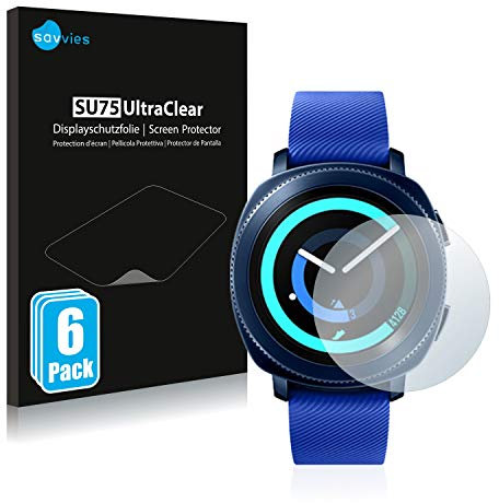 savvies 6 Pezzi Pellicola Protettiva per Samsung Gear Sport Protezione Schermo Trasparente