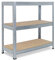 shelfplaza® 115x120x60cm PROFI Schwerlastregal verzinkt/Metallregal mit 3 Böden à 200kg Tragkraft/Kellerregal Metall, Garagenregal, Werkstattregal oder Regal Lagerregal/Steckregal Metall