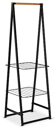 Brabantia Linn Kleiderständer, Klein, lackierter Stahl, Schwarz, 1.9 m