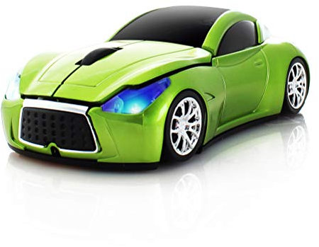 STAR-LINK 2.4GHz 3D souris sans fil forme voiture de sport USB 1600 DPI souris optique ergonomique sans fil avec phare adapté pour ordinateur portable