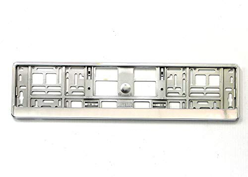 2X EU Kennzeichenhalter Nummernschildhalter Halterung PKW KFZ Chrom