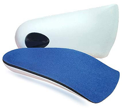 3/4 Length Plantar Fasciitis Inserts, Half Orthotic Insoles for Flat Feet | Overpronation, Heel Spurs, Foot Pain Relief Arch Support Insoles for Men and Woman for Walking, Running, Exercises (L)