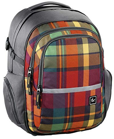 Woody ORANGE - All Out HAMA Rucksack Schulrucksack Freizeitrucksack FILBY - mit HÖHENVERSTELLBAREM Rückenpolster