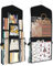 SumDirect Double Sided Hanging Gift Wrap Organizer, Wrapping Paper Gift Bag Storage (Black)