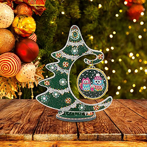 Kits de arte de pintura de diamante de Navidad – 5D mosaico de cristal árbol de Navidad, kit de dibujo de diamante, kit de arte de diamante de árbol de Navidad, decoración de Navidad, adornos para el