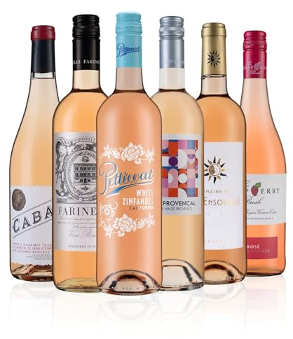 Laithwaites Rose Wine Selection - Case of 6 Mixed Bottles (75cl) - Variety of Pink and Fruity Wine, Pinot Grigio & Garnacha - Includes Californian Petticoat White Zinfandel & More