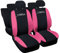 Auto Accessori Lupex | Coprisedili Auto Compatibili con Corsa C D E (2000-2019), Colore Nero Rosa, Made In Italy, Tessuto Policotone, Fodere Sedili Anteriori e Posteriori