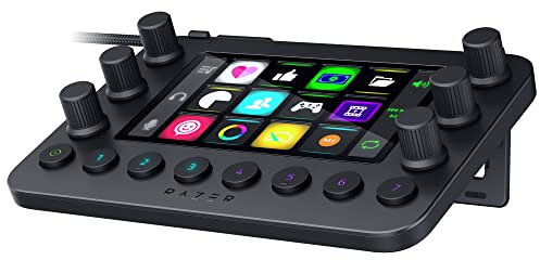 Razer Controllore di flusso: tastiera all-in-one per lo streaming - 12 tasti tattili Switchblade - 6 quadranti analogici tattili - 8 pulsanti programmabili - Progettato per compatibilità PC e Mac