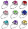 24 Stücke Mädchen Ringe, Schmuck Ring Verstellbar Ring Kinder Mädchen Kinder Ringe Set Fingerringe Kinder Prinzessin Schmuck Set Kindergeburtstag Ringe Kinderring Prinzessin für Kinder Geburtstag