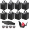 Coolty 50 Stück Cupcake Boxen 1 Löcher Karton Verpackung Boxen Bäckerei Gebäck Boxen mit 100 Stück Cupcake Förmchen für Cookies Muffins Cupcakes Desserts Torten (Schwarz)