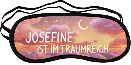 Herz & Heim® Schlafmaske mit personalisiertem Aufdruck Geschenkidee Frauen Traumreich