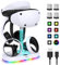 Charging Station for PSVR2 Controller, Fastsnail LED Stands for PlayStation VR2, Accessories for PS5 VR Headset & Sense Controller with 15 RGB Light, for PS VR2 Game Accessories Storage Base