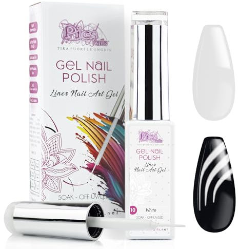 Vernis à ongles en gel semi-permanent Nail Art UV/LED 10 ml (10. Blanc)