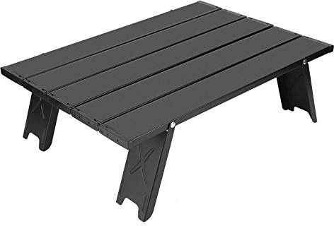 TOPINCN Klapptisch Outdoor-Casual-Tisch Tragbarer Aluminium-Grillzelt-Teetisch Ultraleichter Schreibtisch mit Campingtisch für Couchtisch Aluminiumlegierung Schwarz Picknicktische aus