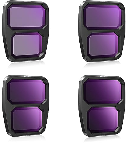 STARTRC Air 3 ND Filter, Polfilter Kamera Objektiv Filter Set kompatibel für DJI Air 3 Zubehör (ND8 ND16 ND32 ND64) -(Aluminium Version)
