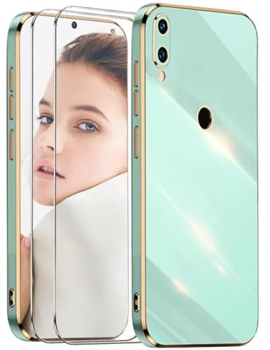 ATISIJIE Coque pour Huawei P20 Lite,avec 2 Verre Trempé Vitre Protection TPU Silicone Etui Antichoc Housse pour Huawei P20 Lite-Vert