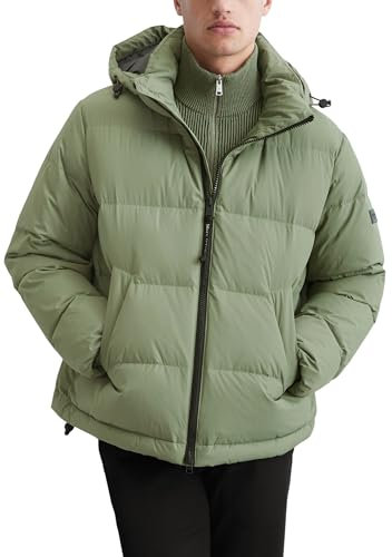 Marc O'Polo Herren Daunenjacke mit Kragen gefüttert, Grün (Victorian Mist), S