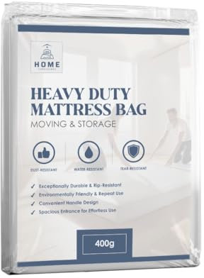 Mattress Cover for Moving and Storage - Mattress Bag for Moving and Storage - 400g Mattress Storage Bags - Heavy Duty, Tear Resistant, Dust Resistant (5FT King)