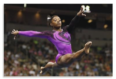 SIMONE BILES Poster, dekoratives Gemälde, Leinwand, Wandposter und Kunstdruck, moderne Familienschlafzimmer-Dekoration, Poster, 20 x 30 cm