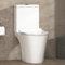 Nova Rimless Close Coupled Toilet Gloss White Round Pan with Quick Release Slim Soft Close Seat and Dual Flush Cistern