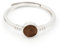 NaturSchatulle Holzschmuck Circle Ring Holz aus 925 Silber Verstellbar Holzring mit Holzeinlage Schmuck Geschenk für Frauen
