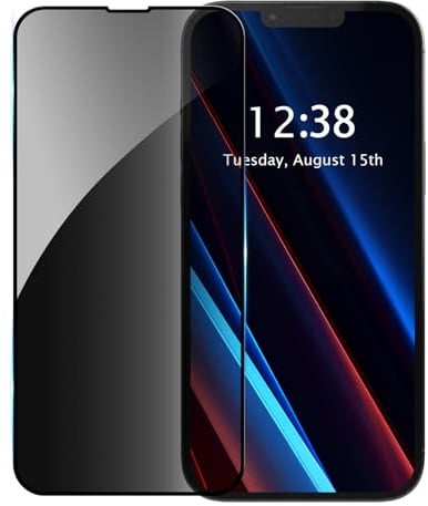 GANGANPRO 1 Stück Sichtschutz Displayschutzfolie Kompatibel mit iPhone 11/XR, HD Schwarz 9H-Härte, Abdeckung Anti-Spionage-Privates Gehärtetes Glas