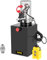 VEVOR Pompe Hydraulique DC 12 V, Groupe Hydraulique à Simple Effet 12,3 L, avec Réservoir en Métal, Levage Bennage Rapide et Efficace pour Camion à Benne Basculante Nacelle Élévatrice Remorque