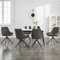 LONXIU Esszimmerstühle 6er Set, Moderne Esszimmerstühle drehbar, Armless Design Küchenstühle für Esszimmer, Wohnzimmer, Arbeitszimmer, Schwarz