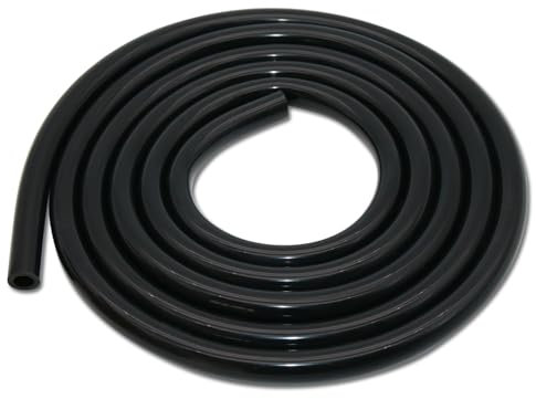 YIEMI Tuyau en silicone haute température - Noir, diamètre intérieur 12 mm, longueur 2,5 m - Tuyau d'aspiration pour eau de refroidissement, liquide de refroidissement, système de turbine