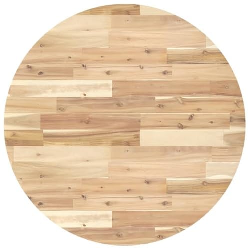 vidaXL Tischplatte Rund Ø80x2 cm Massivholz Akazie