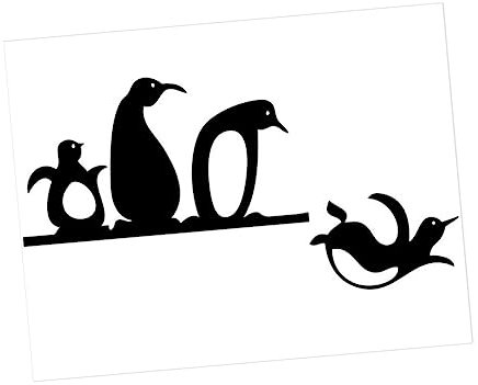 HOMSFOU 3stücke Dekorativer Pinguin Aufkleber Pvc Wandsticker Für Kinderzimmer Wohn Und Schlafzimmer Lustiges Design Für Positive Stimmung Einfach Anzubringen Rückstandslos Entfernbar