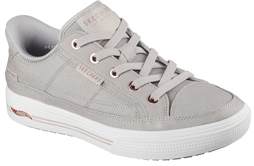 Skechers Women's Arch Fit Arcade-Meet Ya There Sneaker, Taupe, 7 Wide