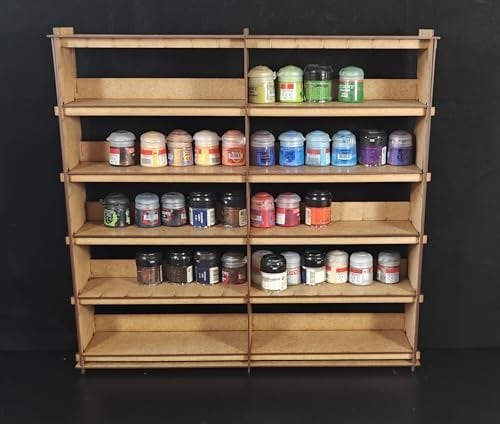 Paint stand for x120 pots, rack storage for use with Workshop citadel Tamiya Humbrol Wargames table by Wargame-Model-Mods