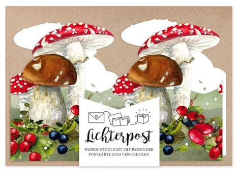 Grätz Verlag GmbH: Greeting Card mit Anhang, Pilze, 11.5 x 16.5 cm, Natur, Allgemein