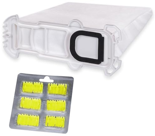 PRIMEBAG 6 Staubsaugerbeutel Gelb passend für Vorwerk Kobold 135 136 VK135 | VK136 Filtertüten 6 Duftsticks Zitrus, Duftchips