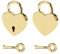 2 Pcs Heart Padlock, Mini Heart Lock with Key, Metal Love Lock for Jewelry Box Storage Box Diary Luggage Bridge