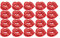Red Kiss Lips Embroidered Patch, 20PCS Lip Shape Iron on Sewing Applique Stickers Patch Red Lips Lipstick Cute Cartoon Patches