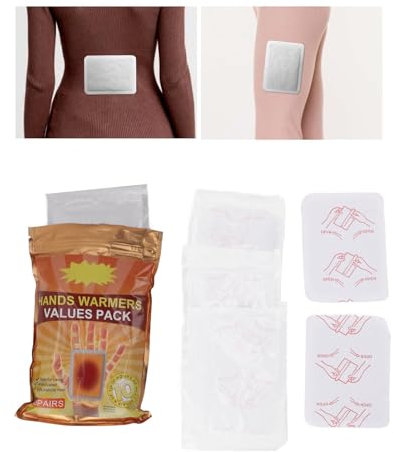 Gonetre 20 Stück Handwärmer Einweg-Handwärmer, Selbsterhitzend, Langlebig, Sicher Klebend, Handwärmer für Drinnen und Draußen