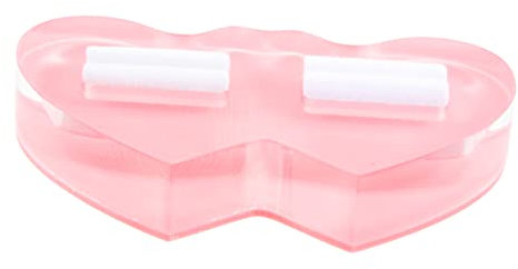 DEARMAMY Herzringanzeige Ringe Automatikuhr Frauen Schmuckdisplay Ohrstecker Stand aufbewahrung für schmuck schmuck-aufbewahrung Ringhalter zum Ausstellen Ringständer zum Verkauf Acryl Rosa