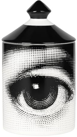 AlphaDesignLuxe Bougeoir Italien fabriqué à la Main – Vase d'art Moderne avec Motif Visage féminin, élégant Pot d'aromathérapie pour décoration de Table (œil)