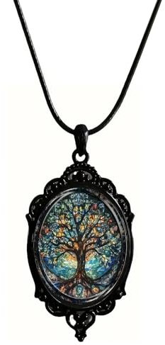 XFSRG Collier Femme Arbre de Vie Vintage Pendentif en Acier Inoxydable Bijoux Élégants pour Toutes Occasions