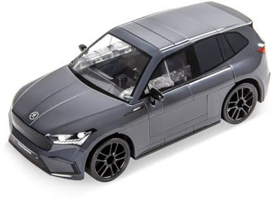 Skoda 6U00877558J Bausatz Modellauto Enyaq Sportline Modell Miniatur, Maßstab 1:35, grau