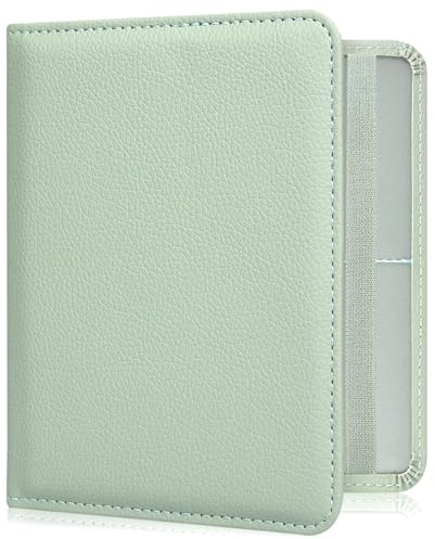 Caweet Porte-cartes pour enregistrement de voiture et assurance, Organisateur pour boîte à gants en cuir pour permis de conduire, carte d'identité, cartes, vert