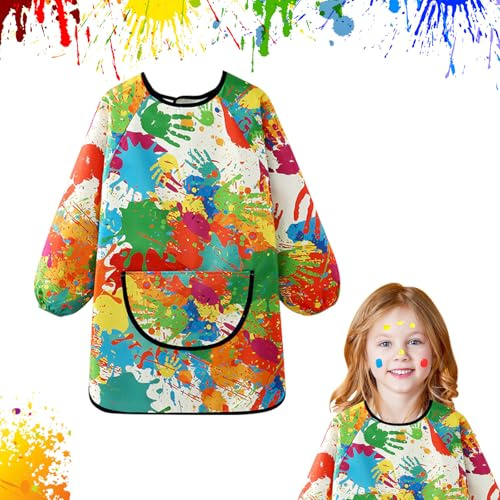 Toivize Grembiule Pittura Bambini 1 a 8 Anni, Grembiule Asilo Bambino