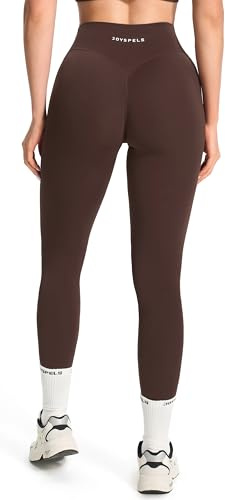JOYSPELS Damen Sport Leggings Scrunch Sporthose Brownstone 71cm, M